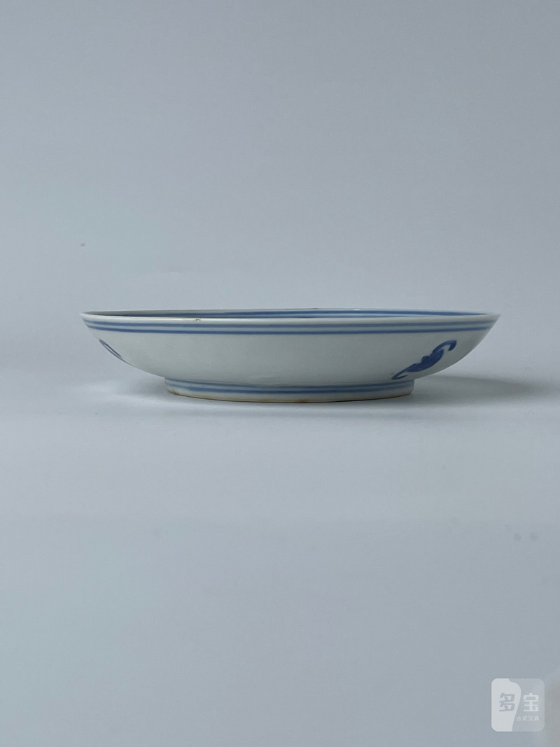 清光绪 青花云龙纹盘 - 图3